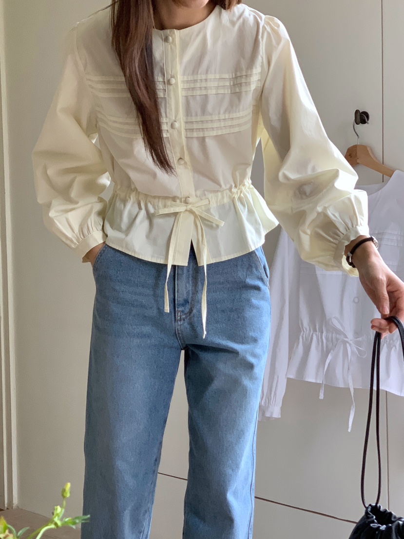 RE:OPENING直郵韓國代購女裝新款休閑人氣職業推薦襯衫蕾絲衫RE:OPENING襯衫/蕾絲衫