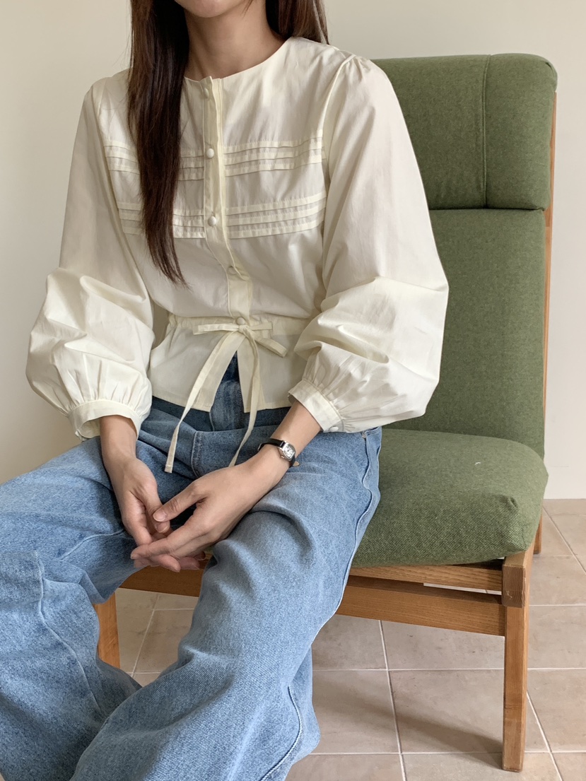 RE:OPENING直郵韓國代購女裝新款休閑人氣職業推薦襯衫蕾絲衫RE:OPENING襯衫/蕾絲衫