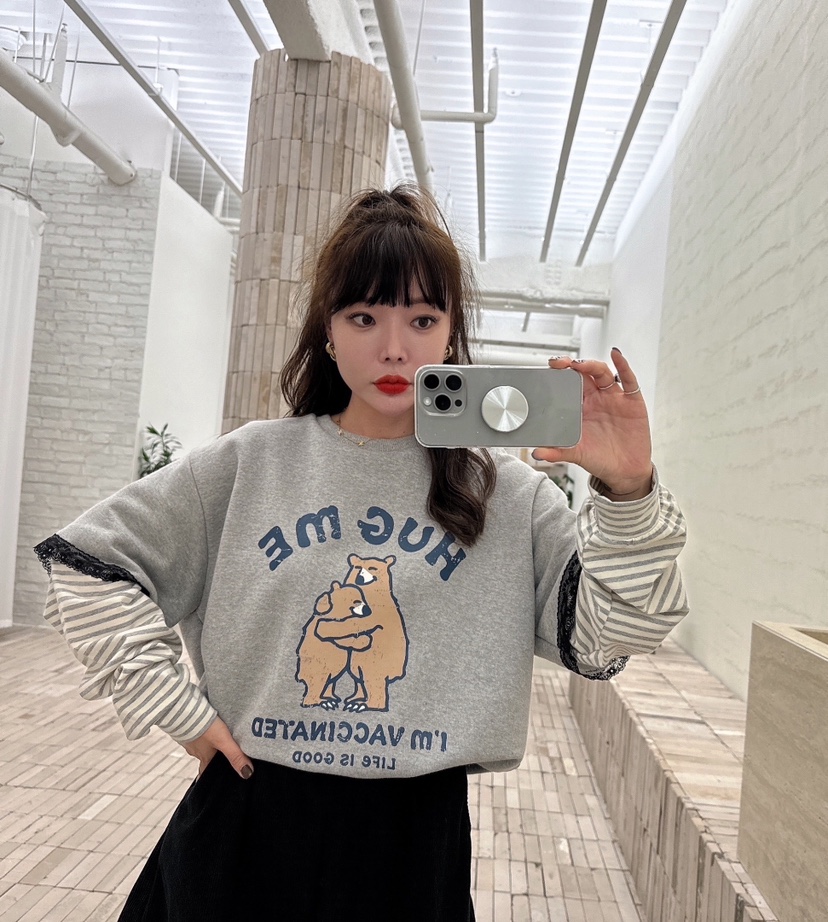 LOVABLE韓國直郵東大門代購女裝新品熱賣職業真品人氣時尚衛衣LOVABLE衛衣
