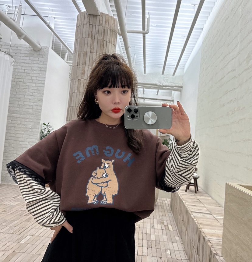 LOVABLE韓國直郵東大門代購女裝新品熱賣職業真品人氣時尚衛衣LOVABLE衛衣