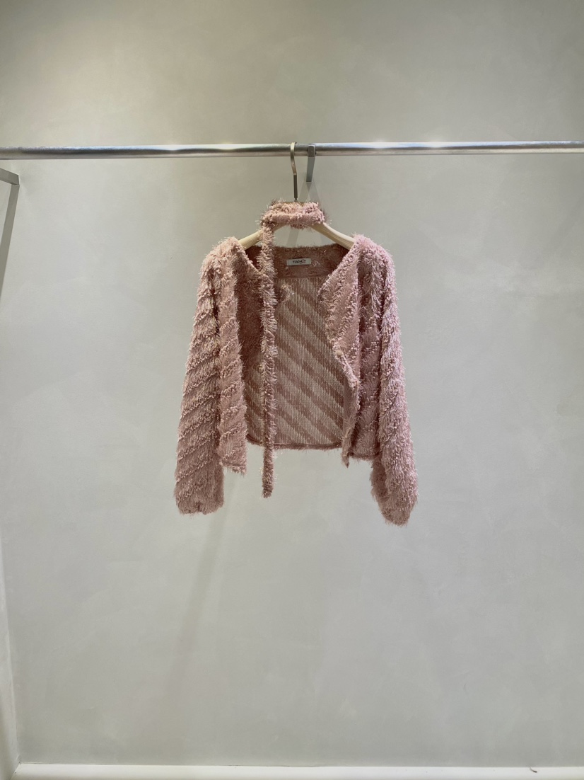TOO HOT韓國直郵東大門代購女裝新品24秋冬針織衫含脖帶開衫TOO HOT針織衫
