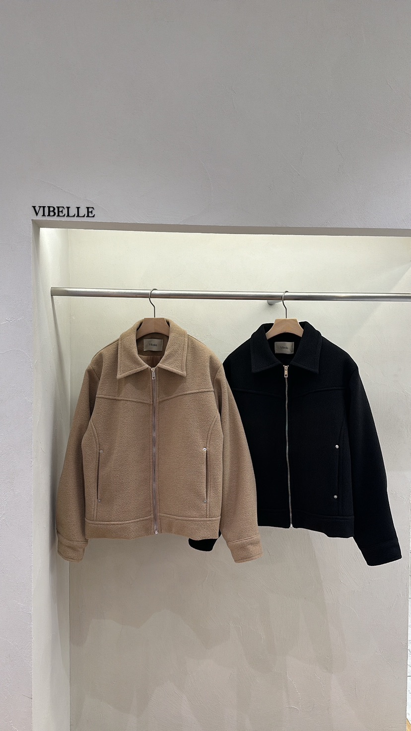 Vibelle韓國直郵東大門實拍女裝新款職業時尚熱賣推薦夾克羊毛VIBELLE夾克