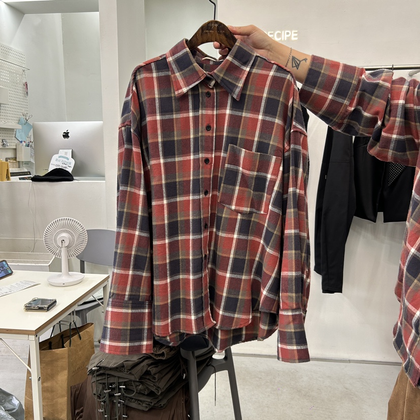 DRECIPE韓國直郵東大門實拍女裝新品推薦熱賣時尚襯衫蕾絲衫PAVEL襯衫/蕾絲衫圖色1