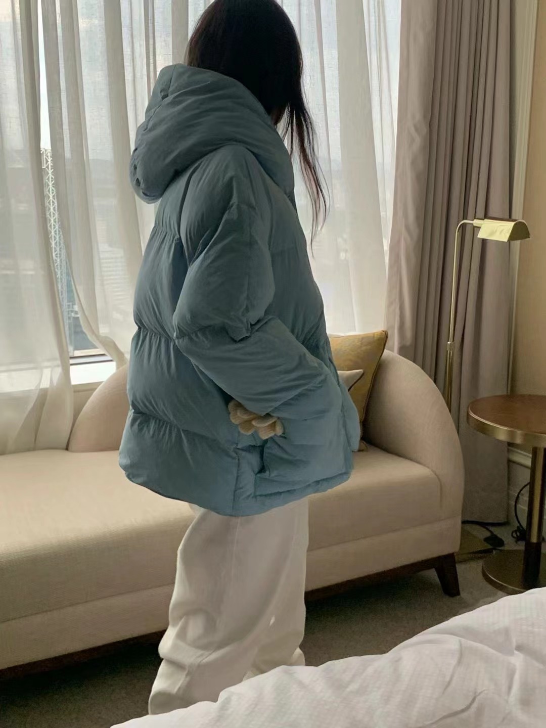 WELL ROW-T直郵韓國代購女裝新款真品短款羽絨服填充鴨絨WELL ROW-T短款羽絨服