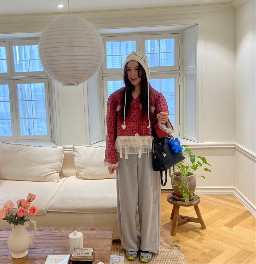 BOUTIQUE韓國直郵東大門代購女裝新款熱賣真品24秋冬休閑褲BOUTIQUE-L休閑褲