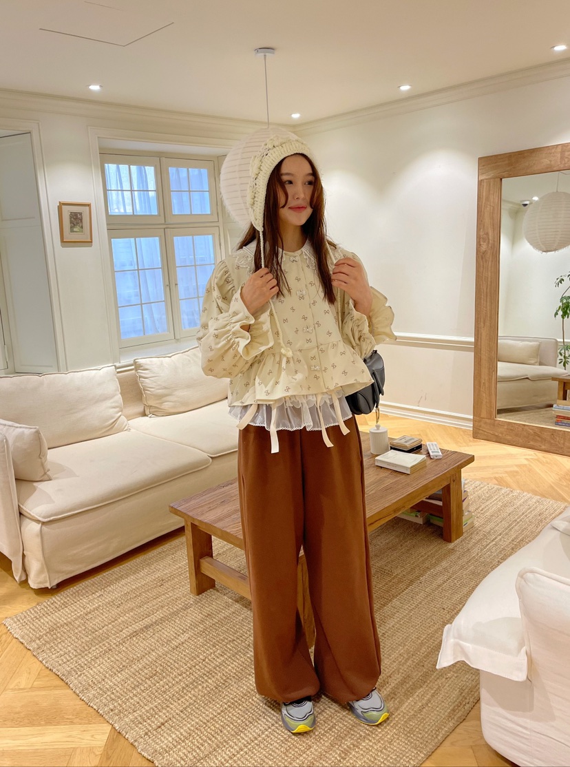 BOUTIQUE韓國直郵東大門代購女裝新款熱賣真品24秋冬休閑褲BOUTIQUE-L休閑褲