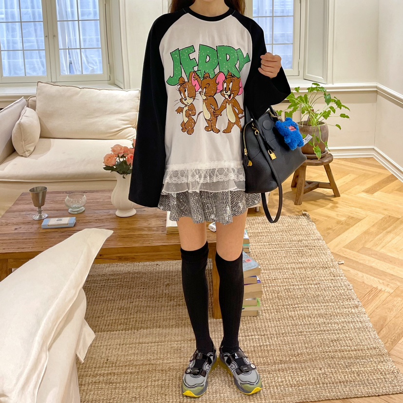 BOUTIQUE直郵韓國代購女裝新款時尚推薦職業人氣熱賣長袖T恤BOUTIQUE-L長袖T恤