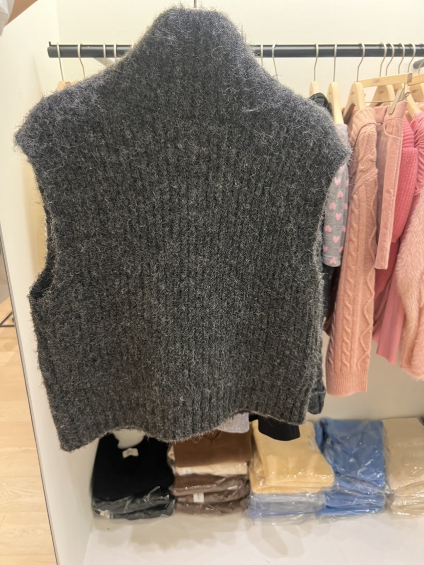 LUBRY直郵韓國代購女裝新品24秋冬時尚真品職業休閑推薦馬甲NOPROBLEM馬甲