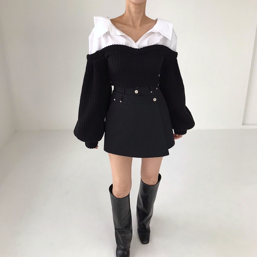 2TWO MOON韓國直郵東大門實拍女裝新品真品休閑24秋冬針織衫2TWO MOON針織衫