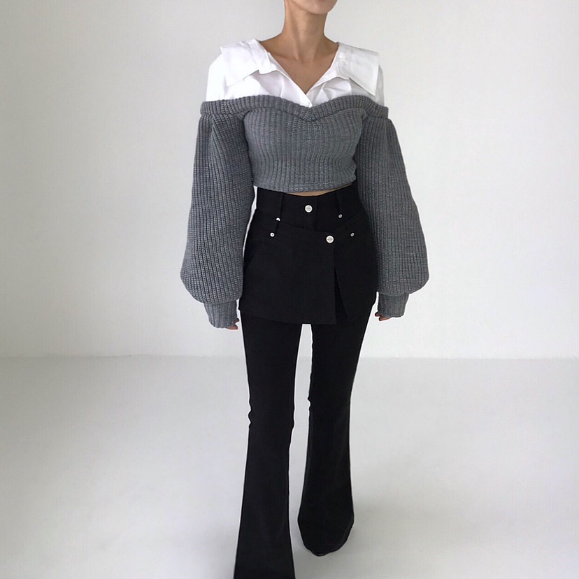 2TWO MOON韓國直郵東大門實拍女裝新品真品休閑24秋冬針織衫2TWO MOON針織衫圖色2