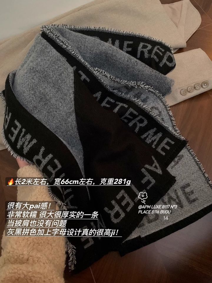 N3韓國直郵女裝新品人氣休閑職業真品時尚24秋冬圍巾披肩N3圍巾/披肩