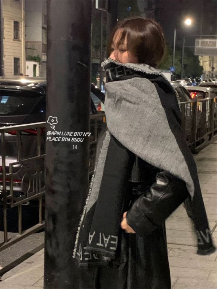N3韓國直郵女裝新品人氣休閑職業真品時尚24秋冬圍巾披肩N3圍巾/披肩