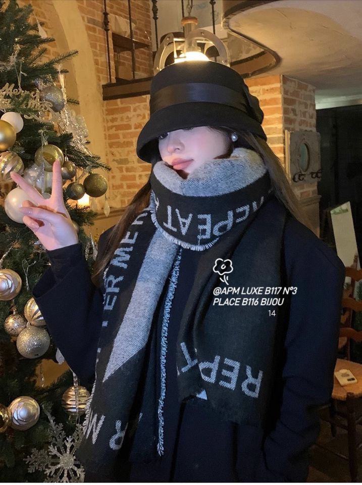 N3韓國直郵女裝新品人氣休閑職業真品時尚24秋冬圍巾披肩N3圍巾/披肩