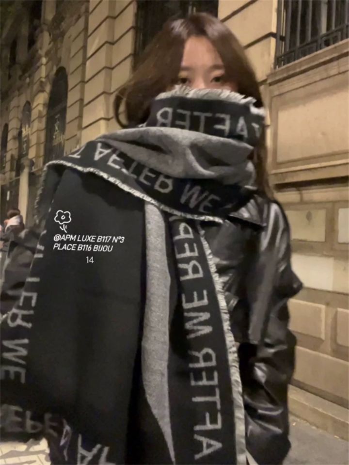 N3韓國直郵女裝新品人氣休閑職業真品時尚24秋冬圍巾披肩N3圍巾/披肩