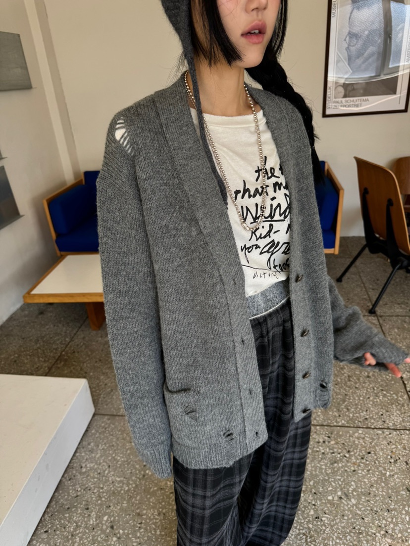 FRANC韓國直郵東大門實拍女裝新款休閑時尚職業針織衫羊毛復古FRANC針織衫