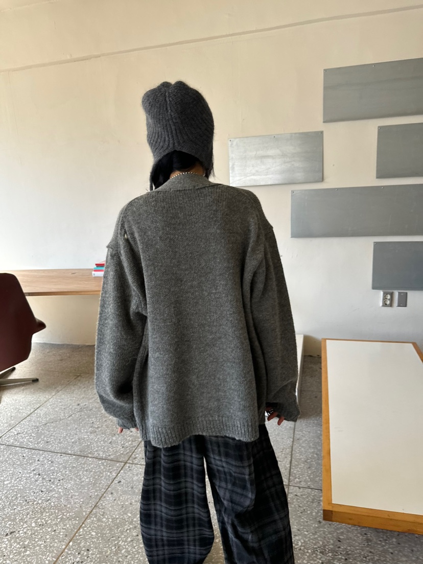 FRANC韓國直郵東大門實拍女裝新款休閑時尚職業針織衫羊毛復古FRANC針織衫