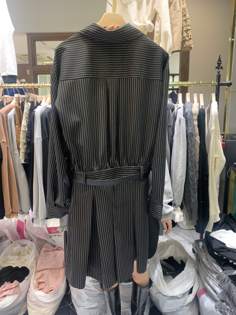 BE&be韓國直郵東大門實拍女裝新品熱賣真品休閑連衣裙含腰帶BE&be連衣裙