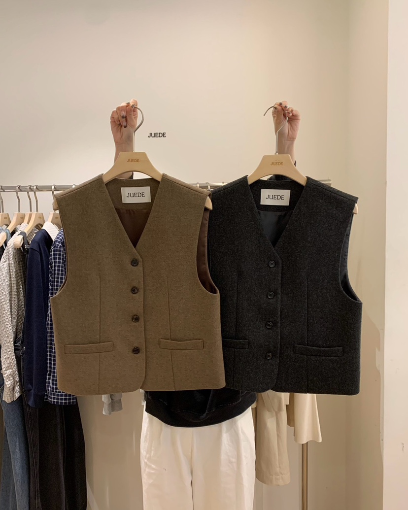 JUEDE韓國直郵東大門實拍女裝新品熱賣人氣真品休閑時尚馬甲JUEDE馬甲