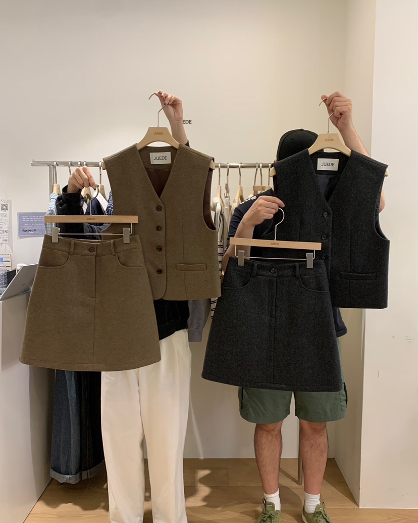 JUEDE韓國直郵東大門實拍女裝新品熱賣人氣真品休閑時尚馬甲JUEDE馬甲