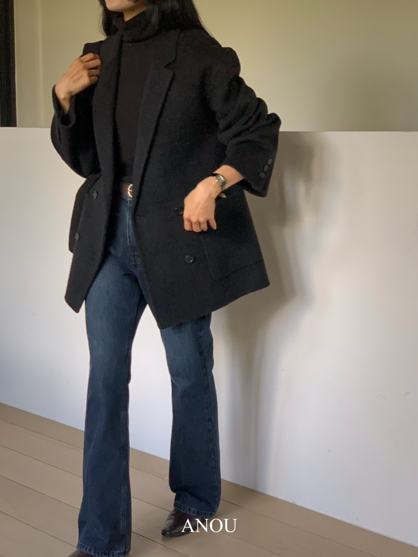 ANOU韓國直郵女裝新款推薦熱賣時尚職業真品24秋冬牛仔褲拉絨ANOU牛仔褲