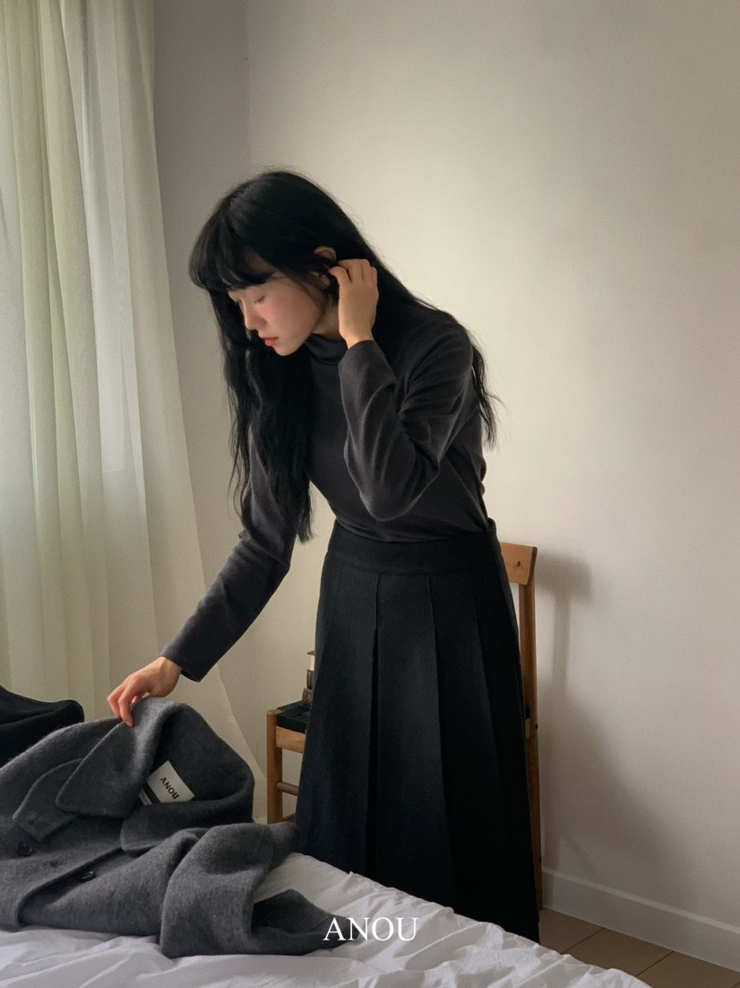 ANOU韓國直郵女裝新品推薦24秋冬職業熱賣休閑半身裙中短裙ANOU半身裙/中短裙