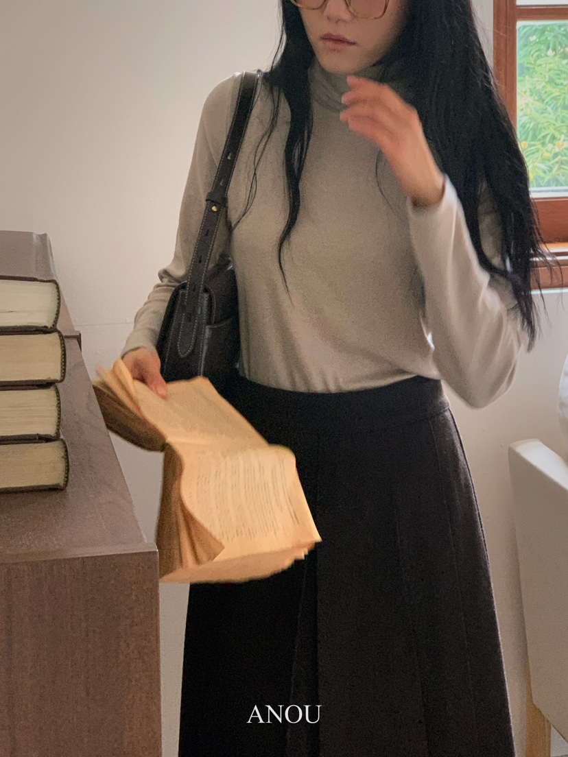 ANOU韓國直郵女裝新品推薦24秋冬職業熱賣休閑半身裙中短裙ANOU半身裙/中短裙