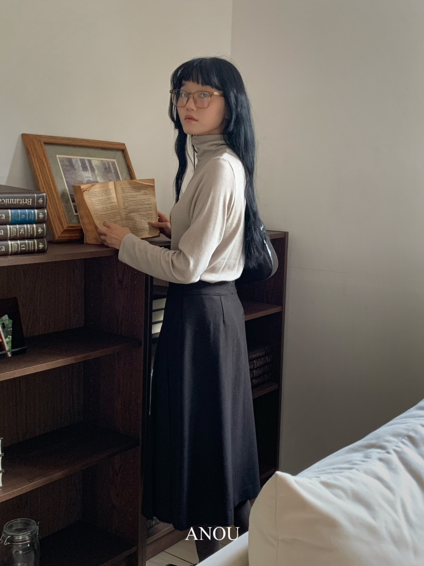 ANOU韓國直郵女裝新品推薦24秋冬職業熱賣休閑半身裙中短裙ANOU半身裙/中短裙