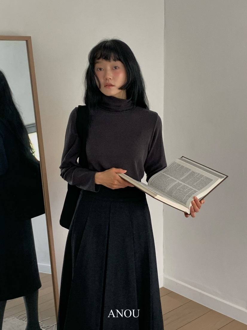 ANOU韓國直郵女裝新品推薦24秋冬職業熱賣休閑半身裙中短裙ANOU半身裙/中短裙