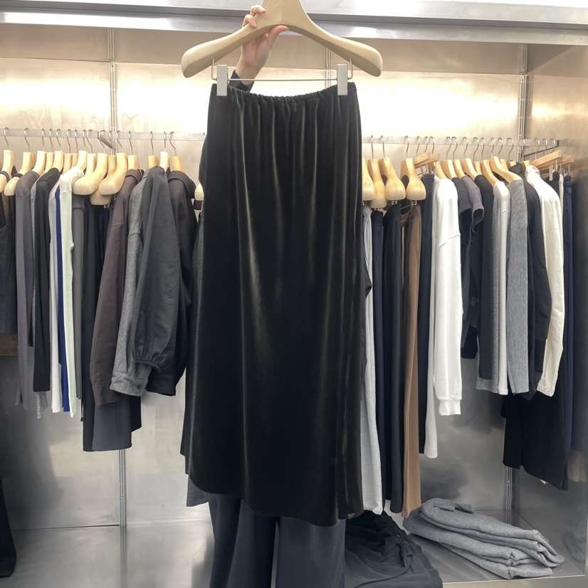 ESSENCE韓國直郵東大門實拍女裝新款人氣休閑真品長裙天鵝絨ESSENCE長裙