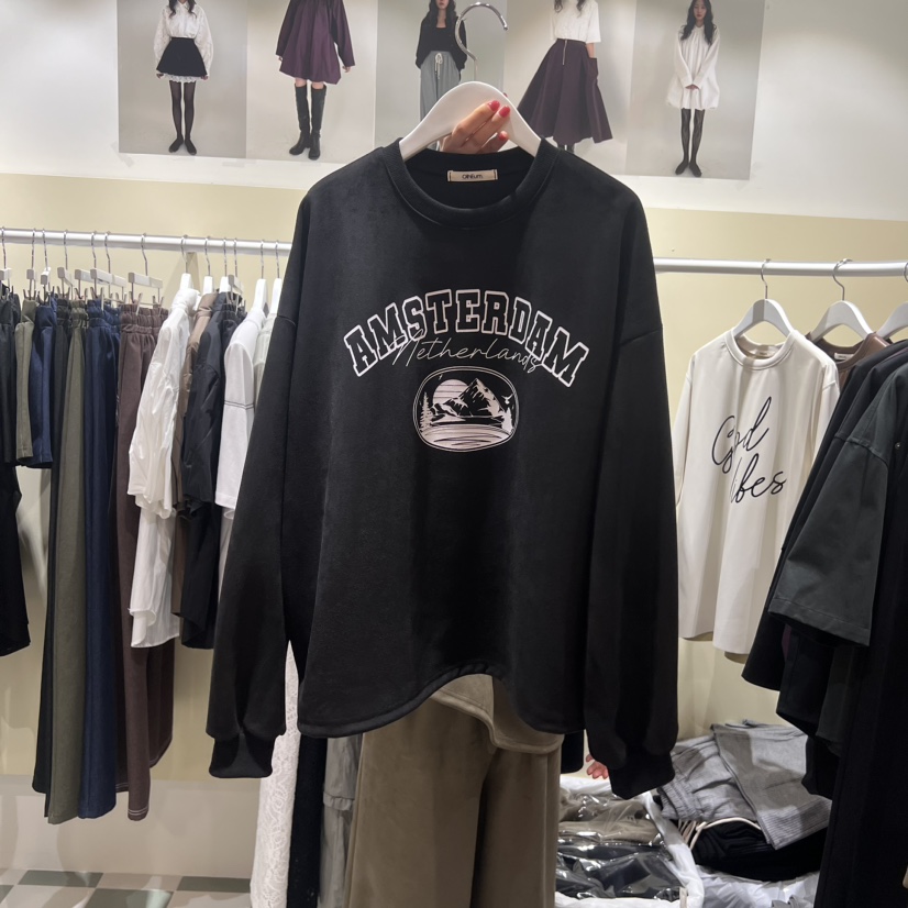 OihEum韓國直郵東大門實拍女裝新品時尚推薦職業休閑熱賣衛衣OREUM衛衣圖色2