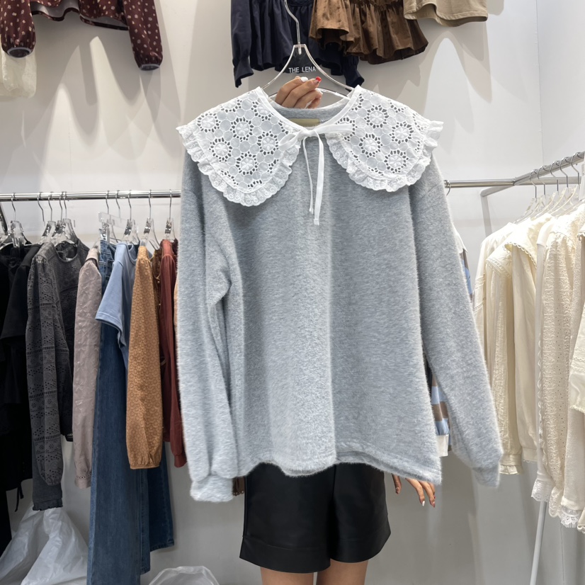 THE LENA韓國直郵東大門實拍女裝新品人氣時尚休閑衛衣長款NWEOL衛衣圖色2