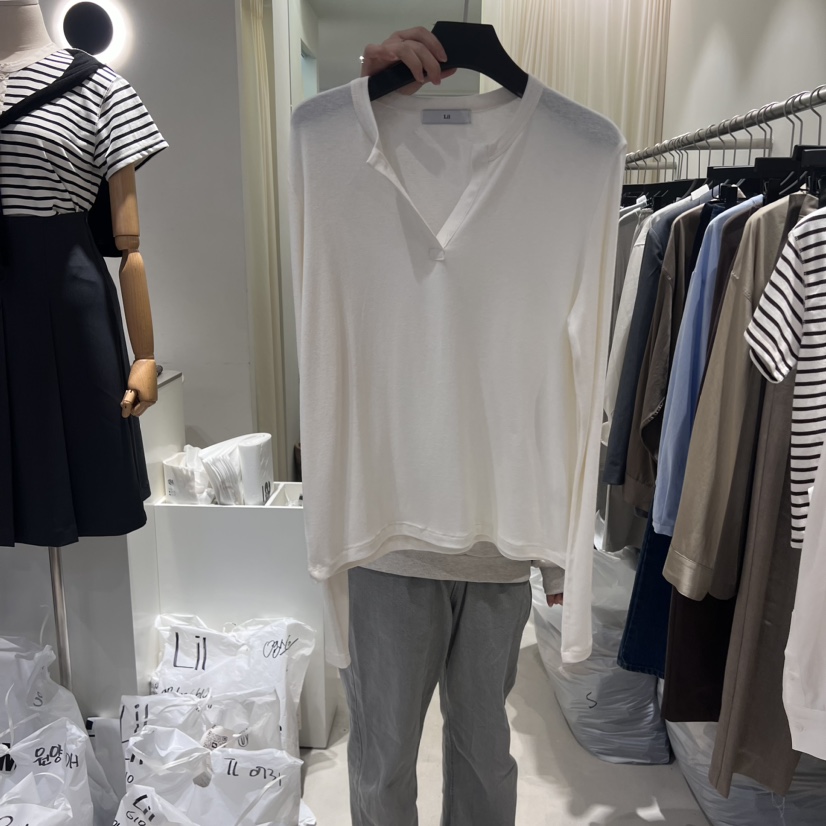 LIL直郵韓國代購女裝新品人氣推薦真品休閑24秋冬長袖T恤LIL長袖T恤圖色1