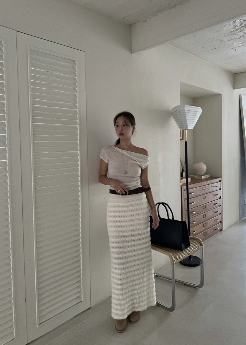 OUPPT韓國直郵東大門實拍女裝新品時尚24秋冬人氣熱賣長裙OUPPT長裙