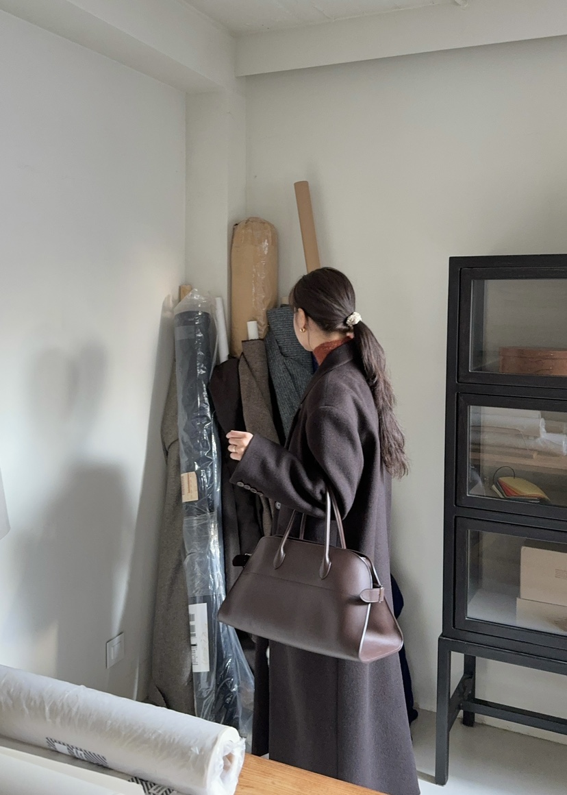 OUPPT韓國直郵東大門代購女裝新款推薦休閑職業時尚中長款大衣OUPPT中長款大衣