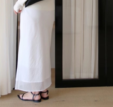 SALTWEATHER韓國直郵東大門實拍女裝新款24秋冬人氣職業長裙SALTWEATHER長裙