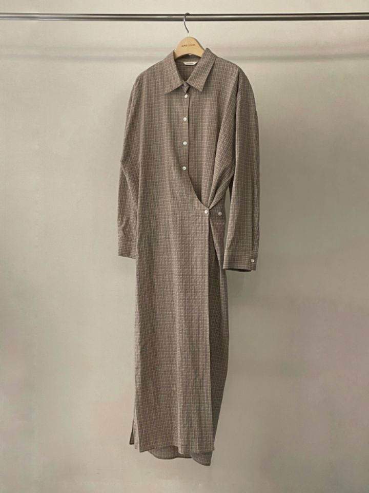 LA MUETTE/JAMIESTONE直郵韓國代購女裝新款熱賣連衣裙格紋羅紋FLAT GARDEN/LA MUETTE/JAMIESTONE連衣裙圖色2