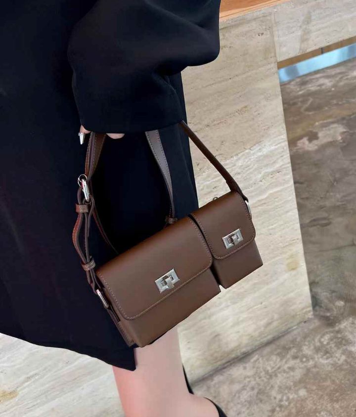X直郵韓國代購女裝新款職業推薦熱賣真品時尚單肩斜跨包口袋BAKHA-Q單肩/斜跨包