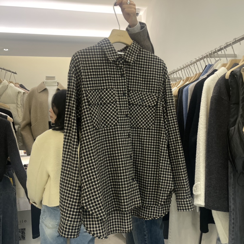 Philo韓國直郵女裝新品職業真品24秋冬休閑熱賣襯衫蕾絲衫PHILO襯衫/蕾絲衫圖色2