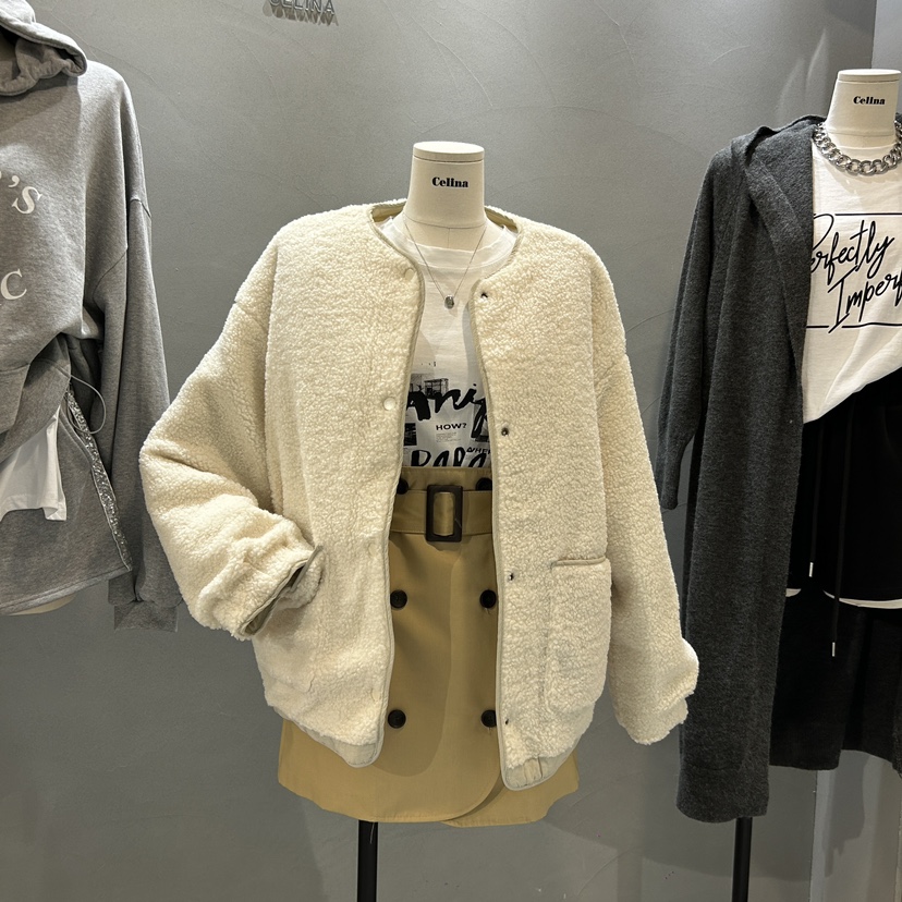 CELI-533-NA直郵韓國代購女裝新品時尚夾克兩面穿雙面CELI_NA夾克圖色1
