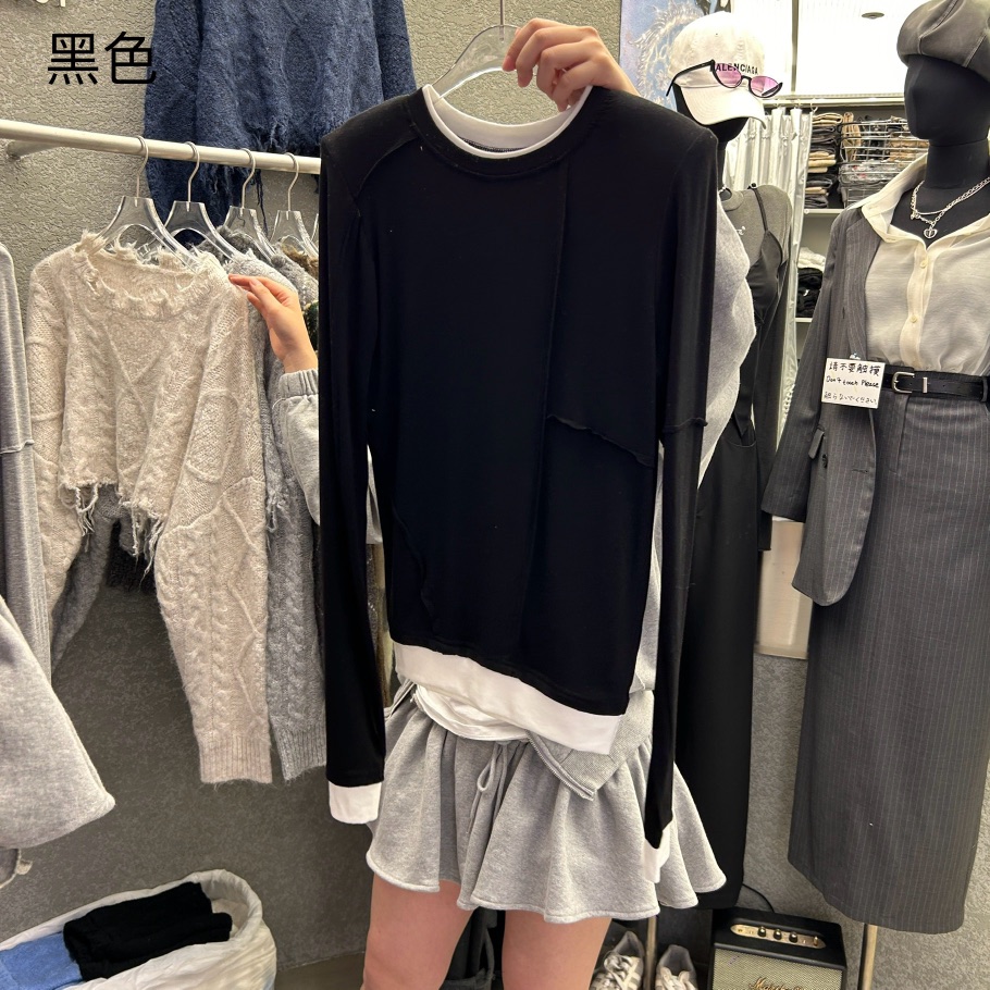 EXIT韓國直郵東大門代購女裝新款24秋冬熱賣真品職業長袖T恤EXIT長袖T恤圖色4