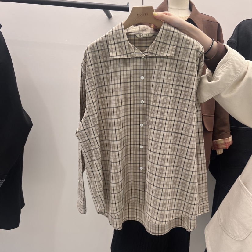 MOWER直郵韓國代購女裝新品時尚推薦休閑職業真品襯衫蕾絲衫MOWER襯衫/蕾絲衫