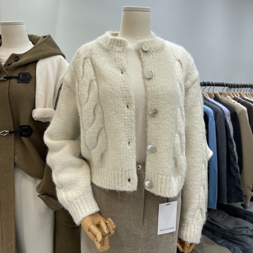 NOTTINGHAM韓國直郵東大門實拍女裝新品人氣24秋冬毛衣開衫NOTTINGHAM毛衣