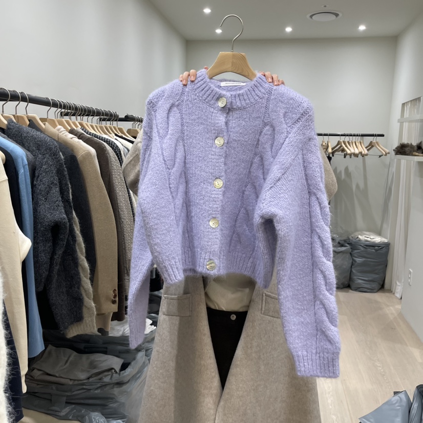 NOTTINGHAM韓國直郵東大門實拍女裝新品人氣24秋冬毛衣開衫NOTTINGHAM毛衣圖色3