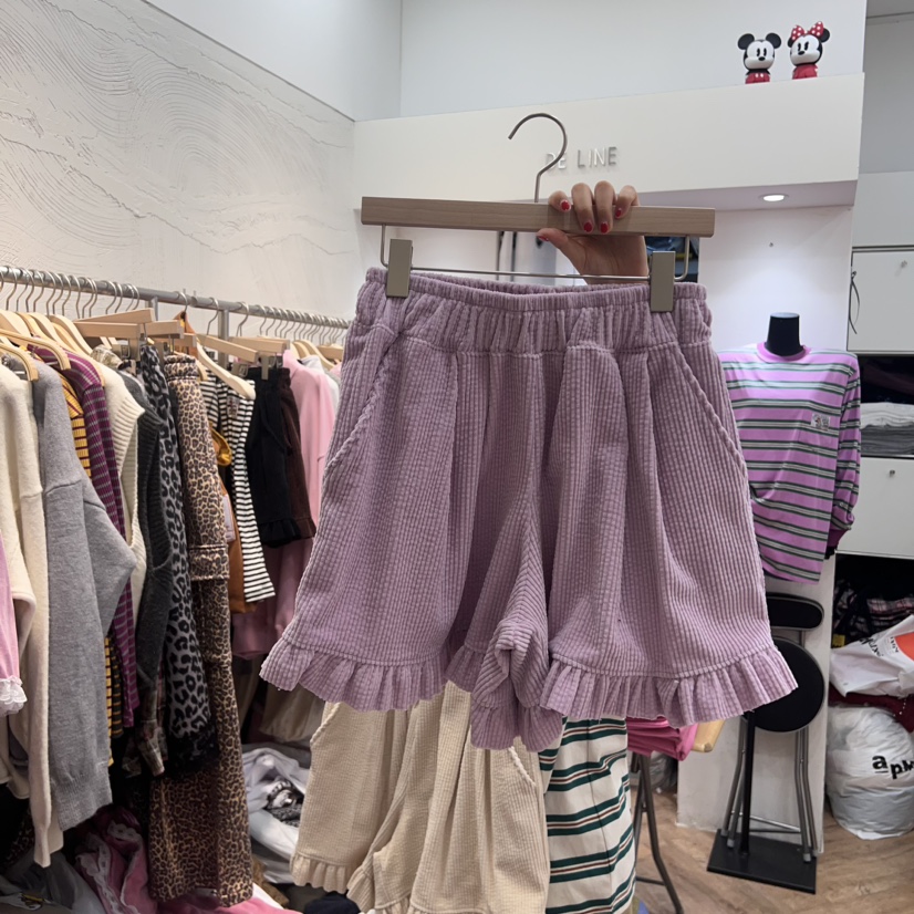 DE LINE韓國直郵東大門實拍女裝新品休閑熱賣人氣24秋冬短褲DE LINE短褲圖色2