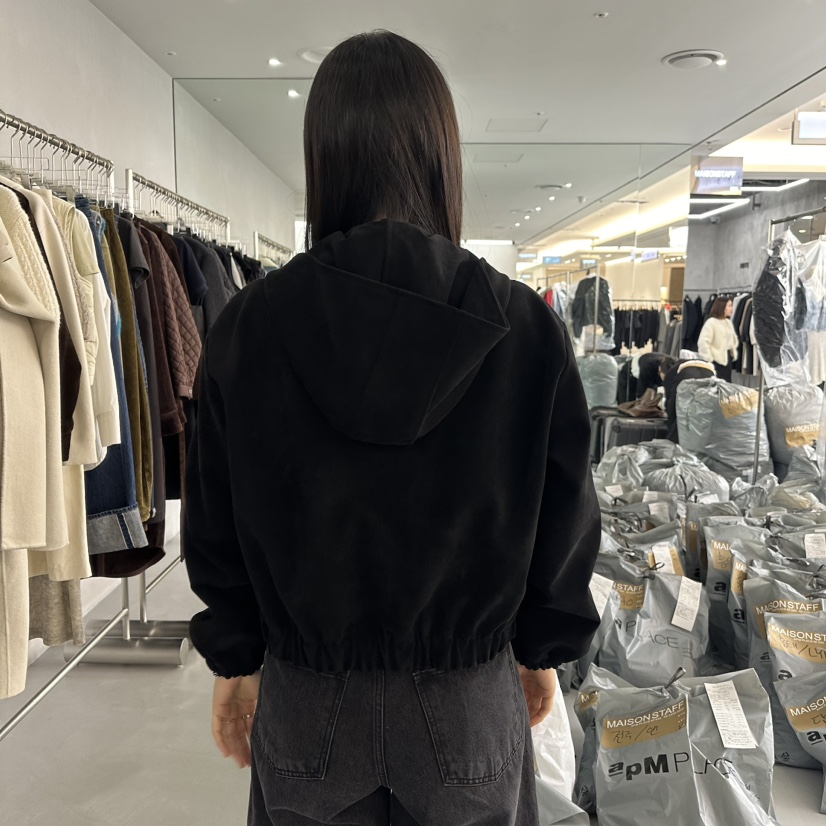 MAISONSTAFF/LE SMOKING韓國直郵東大門實拍女裝新款真品夾克拉鏈兜帽MAISONSTAFF夾克