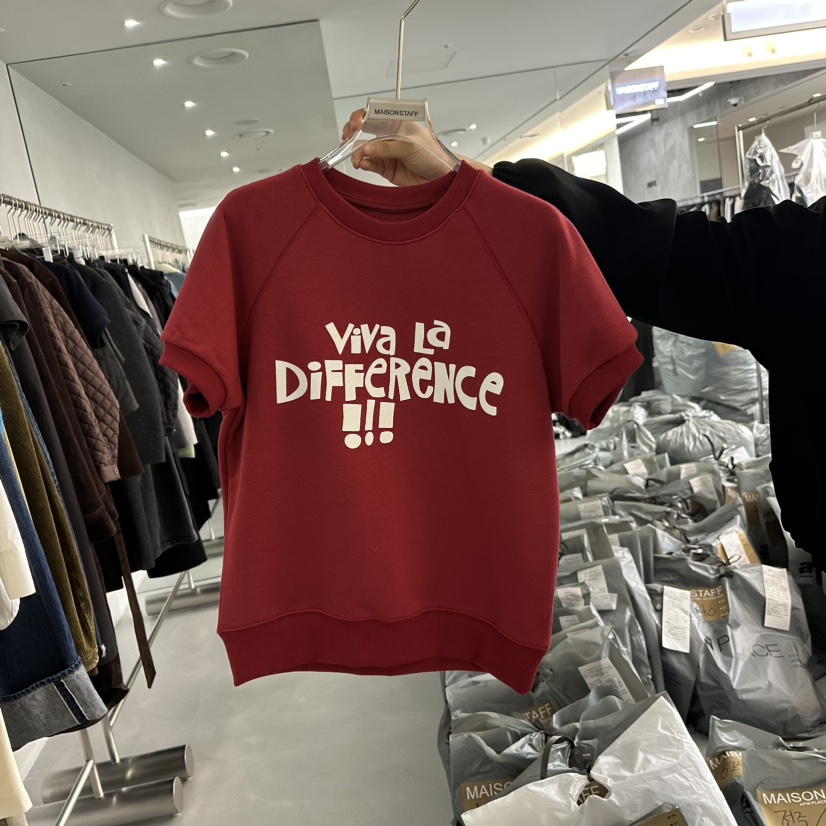 MAISONSTAFF/LE SMOKING韓國直郵女裝新品休閑真品24秋冬T恤MAISONSTAFFT恤圖色3