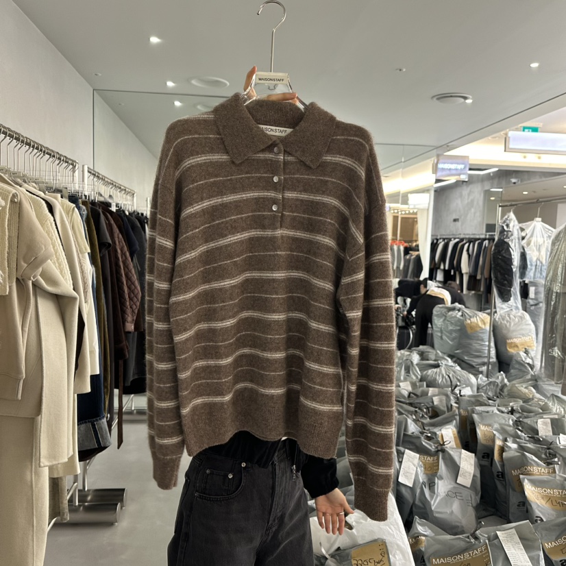 MAISONSTAFF/LE SMOKING直郵韓國代購女裝新品推薦針織衫羊毛MAISONSTAFF針織衫圖色1