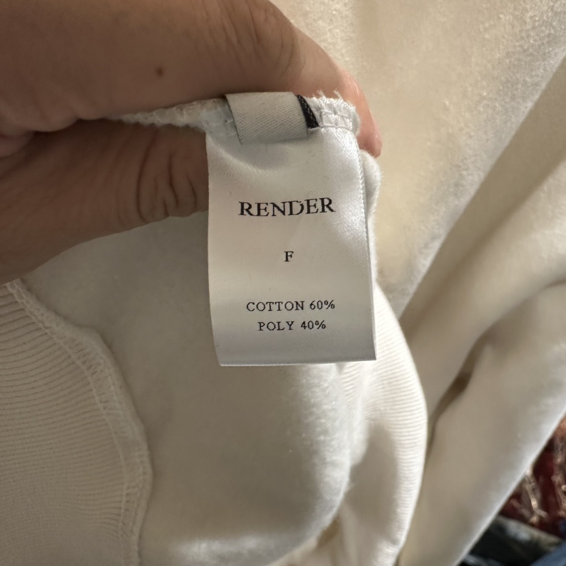 render韓國直郵東大門實拍女裝新款真品休閑熱賣人氣24秋冬衛衣RENDER衛衣