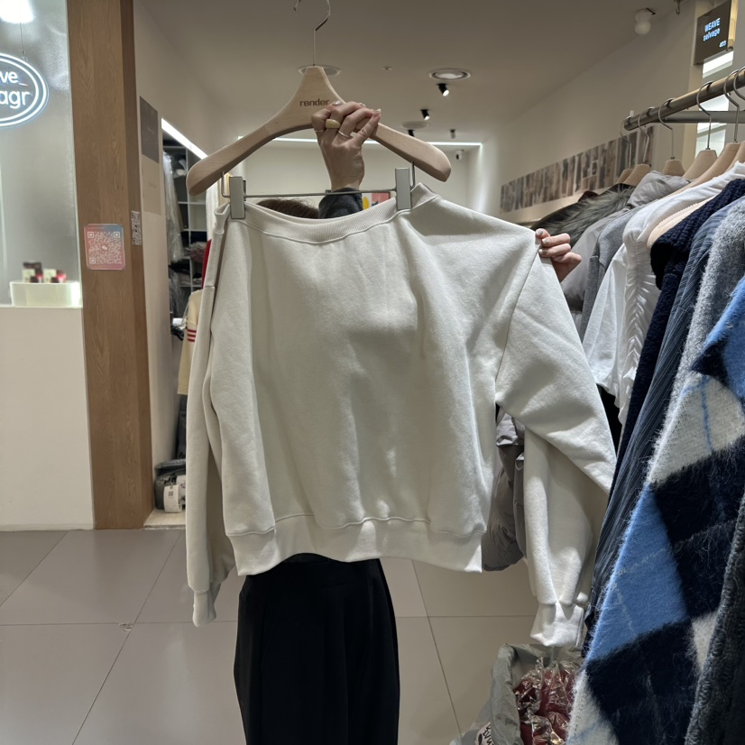 render韓國直郵東大門實拍女裝新款真品休閑熱賣人氣24秋冬衛衣RENDER衛衣圖色1