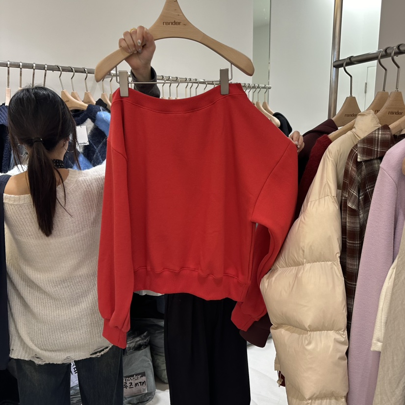 render韓國直郵東大門實拍女裝新款真品休閑熱賣人氣24秋冬衛衣RENDER衛衣圖色3